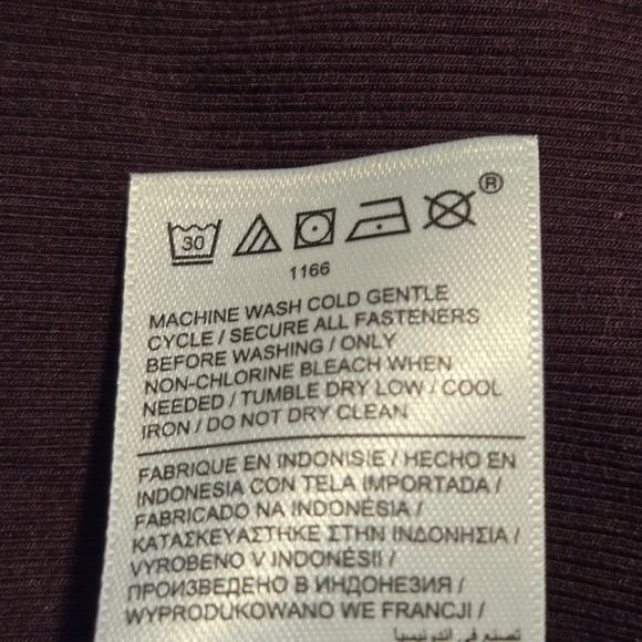 Athleta Women's Signature Modal Rib Henley Top Spiced Cabernet Size XL - Picture 6 of 8